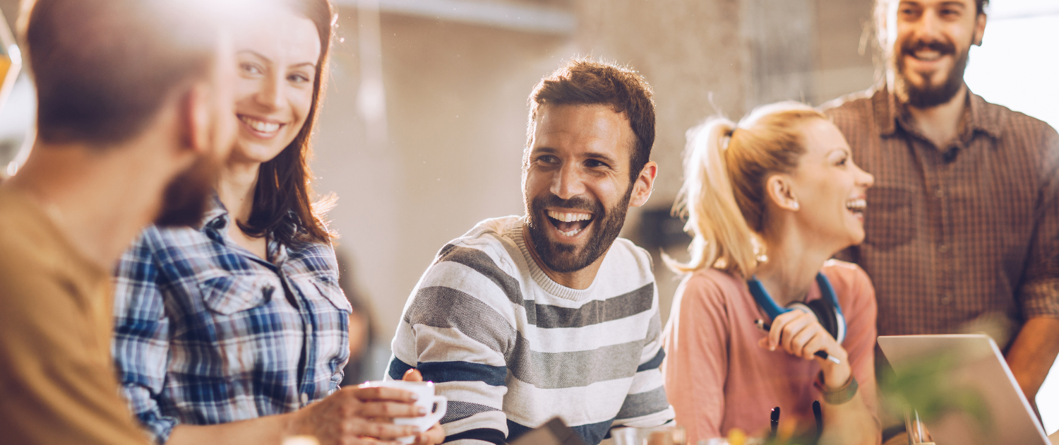 Header | Friends Laughing